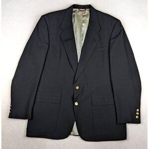 VINTAGE MEN'S BLACK BLAZER JACKET - JACK NICKLAUS TOURNAMENT SERIES - 42L